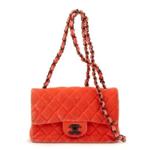 Chanel Vintage Pre-owned Canvas axelremsvskor Orange, Dam