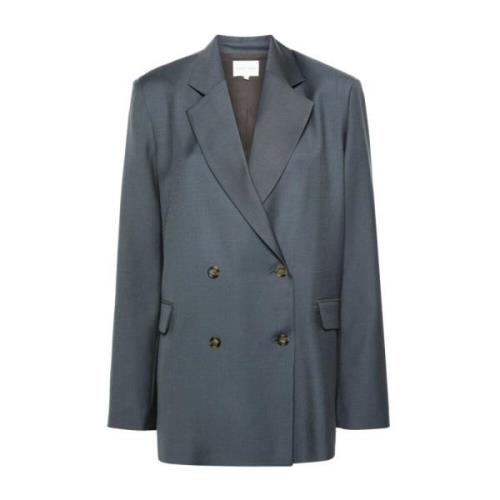 Loulou Studio Fjädergrå Melange Ull Blazer Gray, Dam