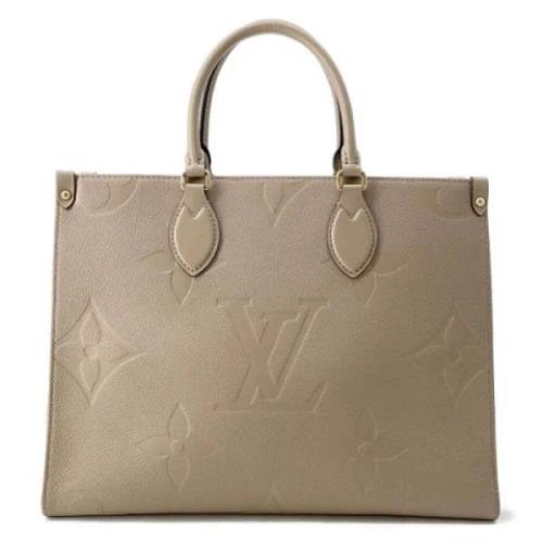 Louis Vuitton Vintage Pre-owned Tyg louis-vuitton-vskor Beige, Dam