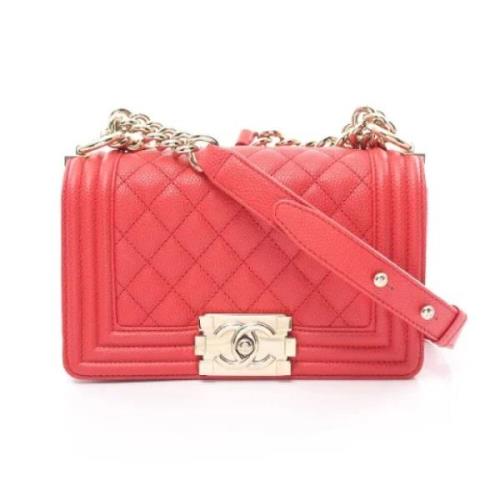 Chanel Vintage Pre-owned Canvas chanel-vskor Red, Dam