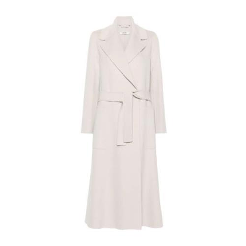 Max Mara Vit Ull Midi Wrap Kappa White, Dam