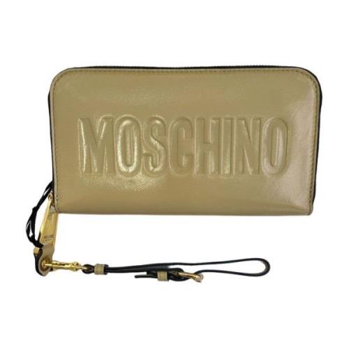 Moschino Stiligt Plånbok för Män och Kvinnor Beige, Dam