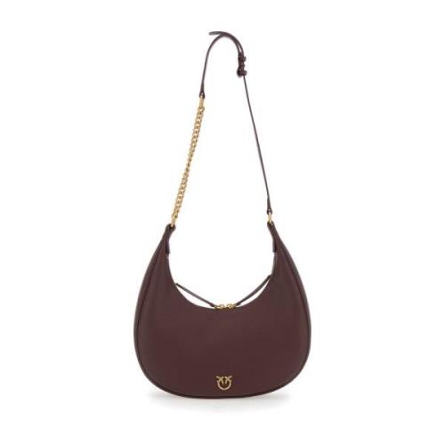 Pinko Brun Klassisk Läder Hobo-väska Brown, Dam