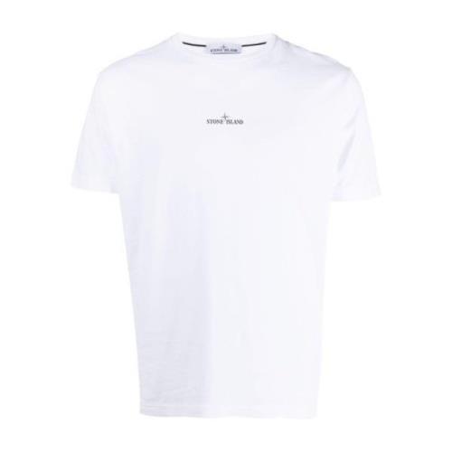 Stone Island Avslappnad Bomull T-shirt White, Herr