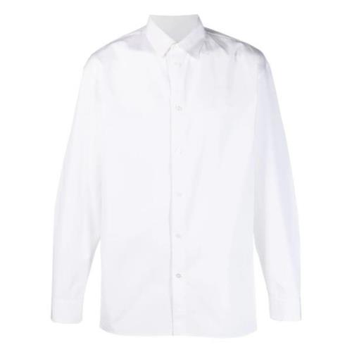 Jil Sander Vit Bomullsknappskjorta White, Herr