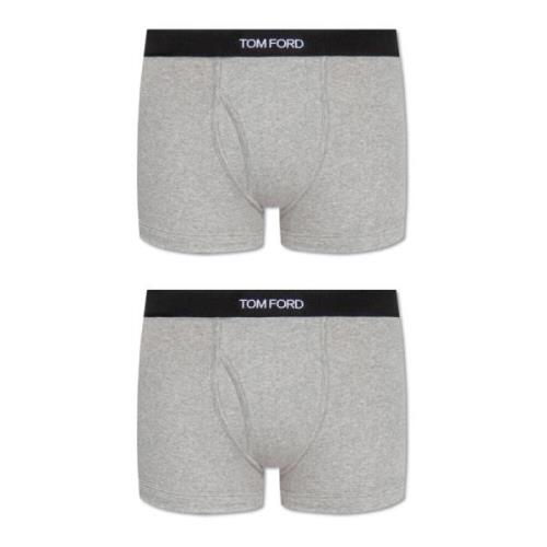 Tom Ford Märkesboxers tvåpack Gray, Herr