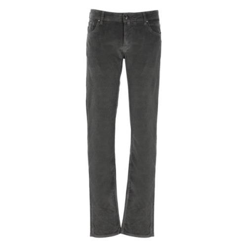 Jacob Cohën Grå Corduroy Jeans för Män Gray, Herr