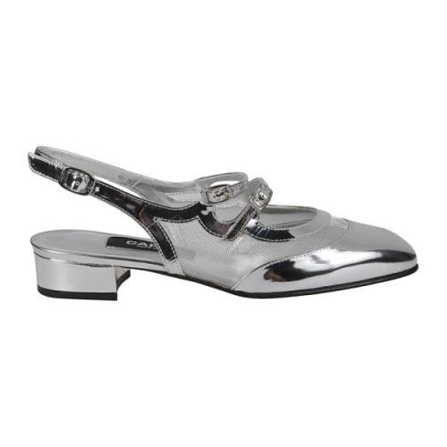 Carel Dubbelrem Platta Slingback Skor Gray, Dam