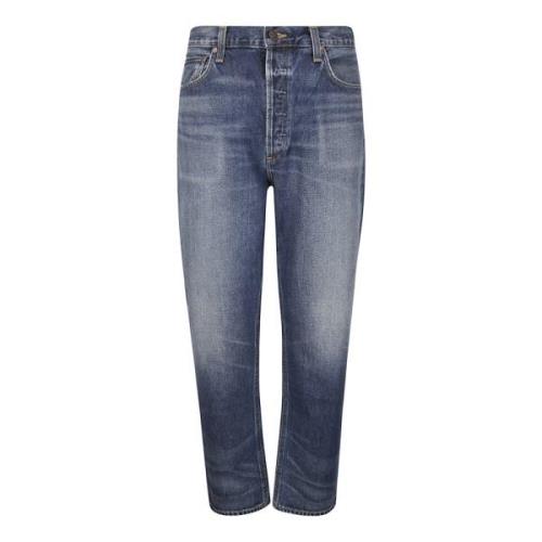 Agolde Straight Leg Five Pocket Jeans Blue, Herr