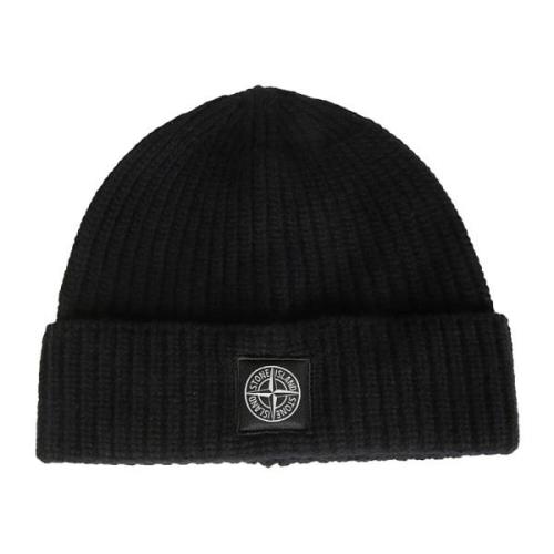 Stone Island Ull Beanie Mössa Black, Herr