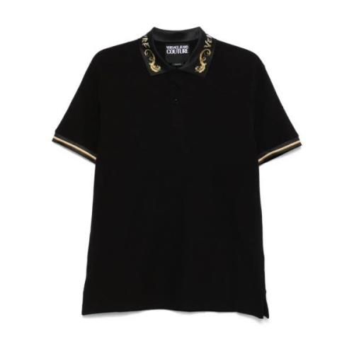 Versace Jeans Couture Chromo Krage Svart Polo Black, Herr