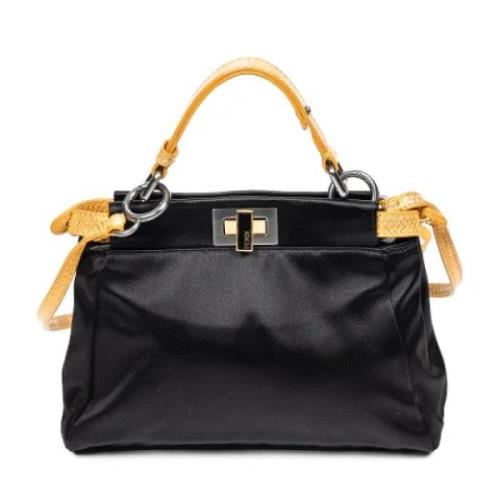 Fendi Vintage Pre-owned Canvas handvskor Black, Dam