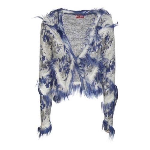 Diesel Jacquard Cardigan för kvinnor Multicolor, Dam