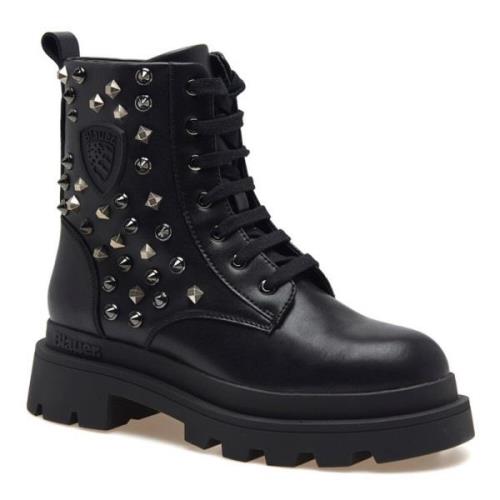 Blauer Svart Lace-Up Boot Kimmel Black, Dam