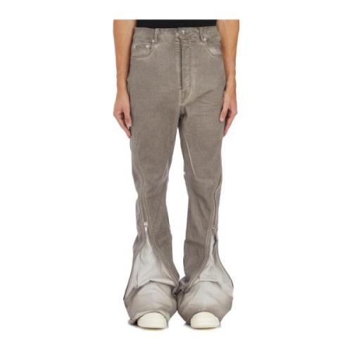 Rick Owens Denim Banana Dust Jeans Gray, Herr