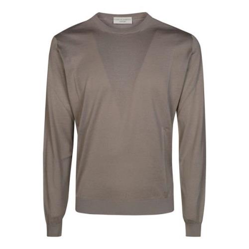 Filippo De Laurentiis Supima Cotton Crewneck Sweater Brown, Herr