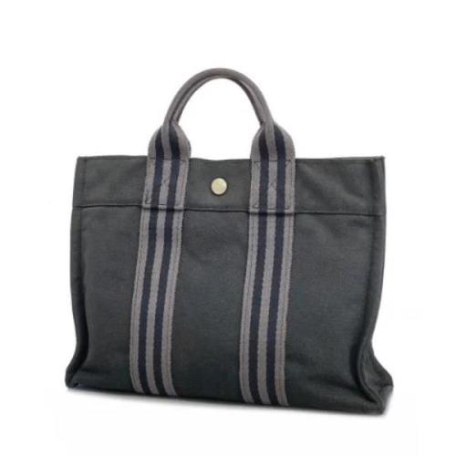 Hermès Vintage Pre-owned Canvas totevskor Black, Dam