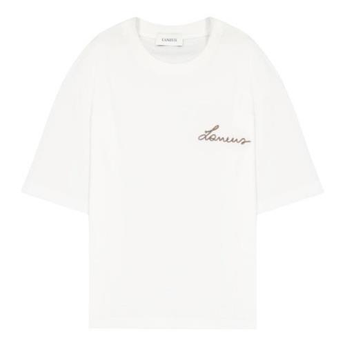 Laneus Boxy Jersey T-Shirt White, Herr