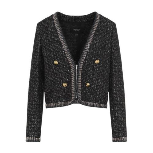 Giambattista Valli Svart Silver Boucle Jacka Black, Dam