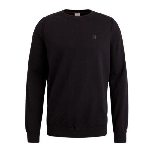 Cast Iron Essentiell Bomull Stretch Crewneck Tröja Black, Herr