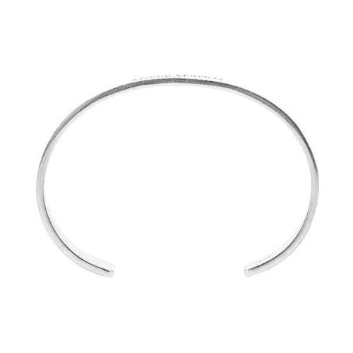 Maison Margiela Metall Graverad Logobracelet Gray, Dam