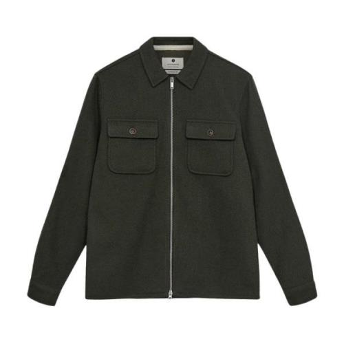 Anerkjendt Blå Heavy Twill Overshirt Green, Herr