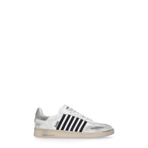 Dsquared2 Vita Mocka Läder Herr Sneakers White, Herr