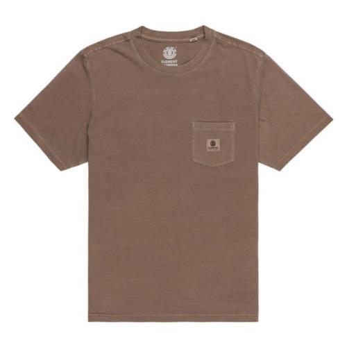 Element Grundläggande Fick T-shirt Brown, Herr