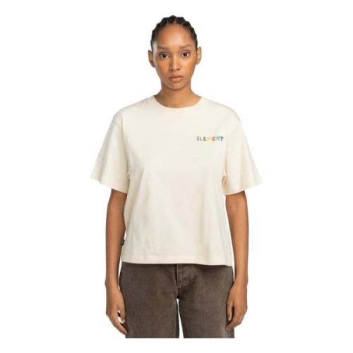 Element BLommor T-shirt White, Dam