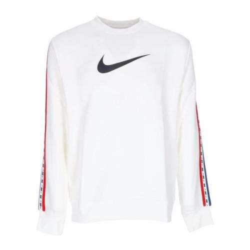 Nike Sportswear Crewneck Sweatshirt Repeat Fleece White, Herr