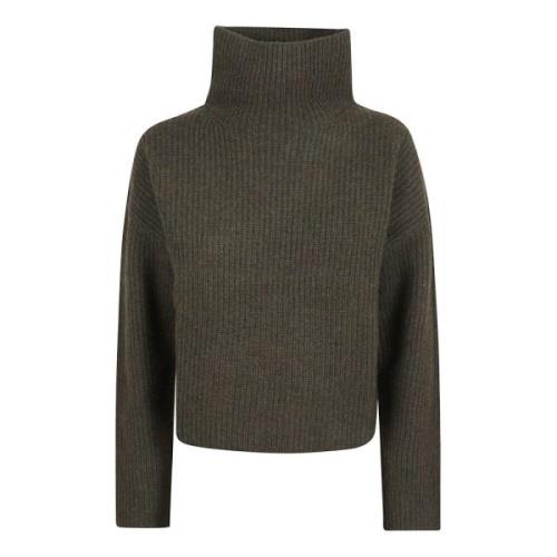 Polo Ralph Lauren Polo Turtleneck Stickad Tröja i Oliv Green, Dam