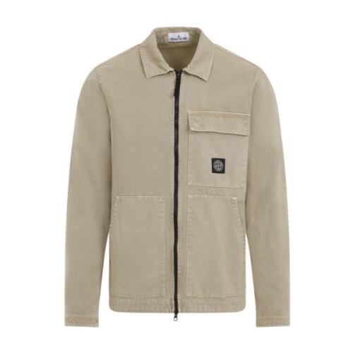 Stone Island Neutral Lätt Jacka för Män Beige, Herr