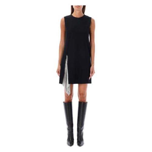 Versace Svart Metall Mesh Infoga Klänning Aw24 Black, Dam