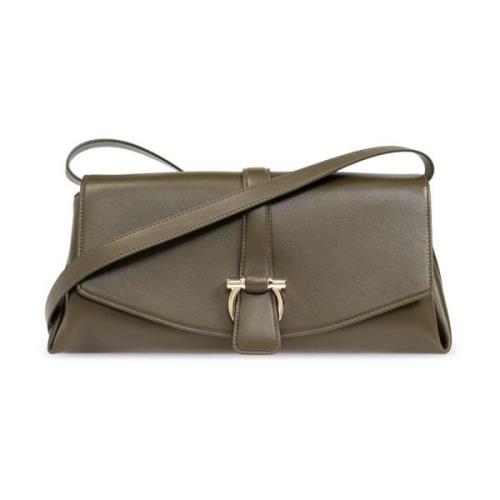 Salvatore Ferragamo Läder axelväska Green, Dam