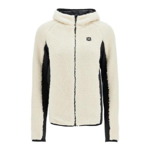 Montura Sherpa Zip-Up Hoodie med Jerseyinsatser White, Dam