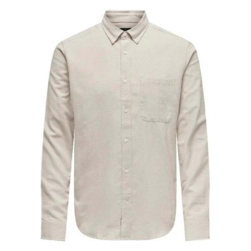 Only & Sons Skjorta Beige, Herr