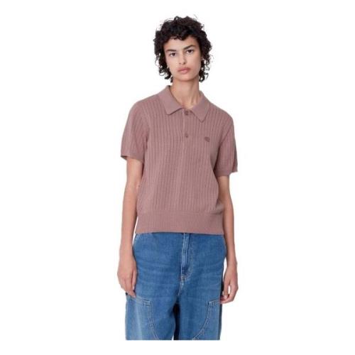 Carhartt Wip Norlina kortärmad piké Pink, Dam