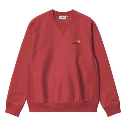 Carhartt Wip Amerikansk Skrift Hoodie Red, Herr