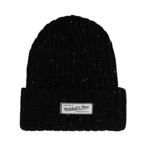 Mitchell & Ness Märkt Patchad Stickad Mössa Black, Unisex