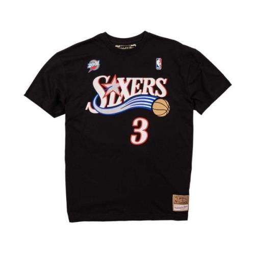 Mitchell & Ness Allen Iverson T-tröja Svart Black, Herr