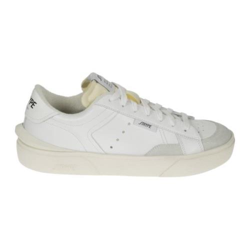 Strype Lädersneakers med mocka finish White, Herr