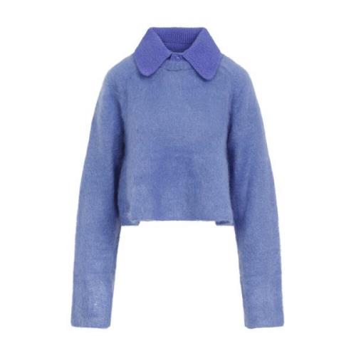 Loewe Blå Mohairtröja Aw24 Blue, Dam