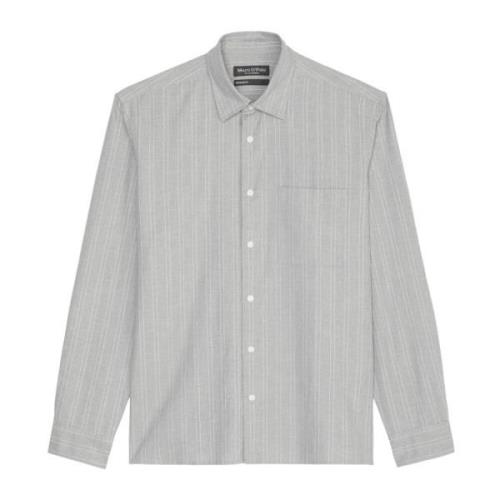 Marc O'Polo Vanlig pinstripad skjorta Gray, Herr