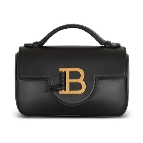 Balmain B-Buzz mini läderväska Black, Dam