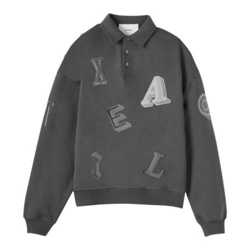 Axel Arigato Typo Polo Sweatshirt Gray, Herr