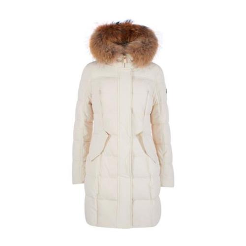 YES ZEE Ivory Parka för Kvinnor Beige, Dam