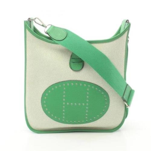 Hermès Vintage Pre-owned Tyg axelremsvskor Green, Dam