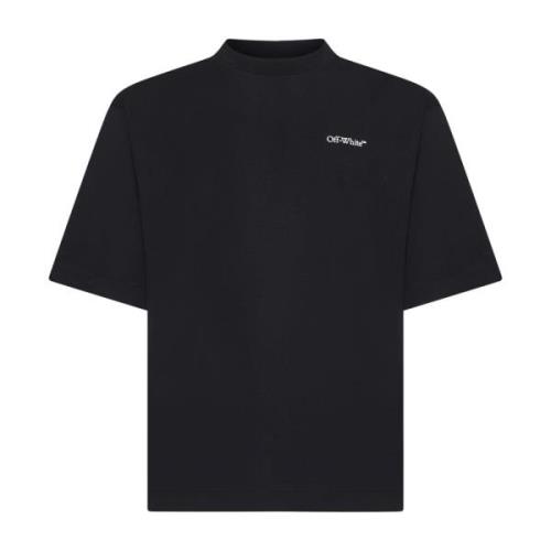 Off White Svart Skater-Fit T-shirt med Logotyptryck Black, Herr