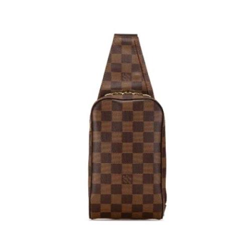 Louis Vuitton Vintage Pre-owned Canvas axelremsvskor Brown, Dam