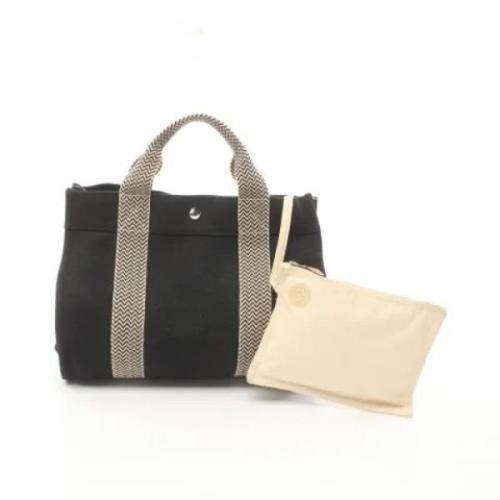 Hermès Vintage Pre-owned Canvas handvskor Black, Dam